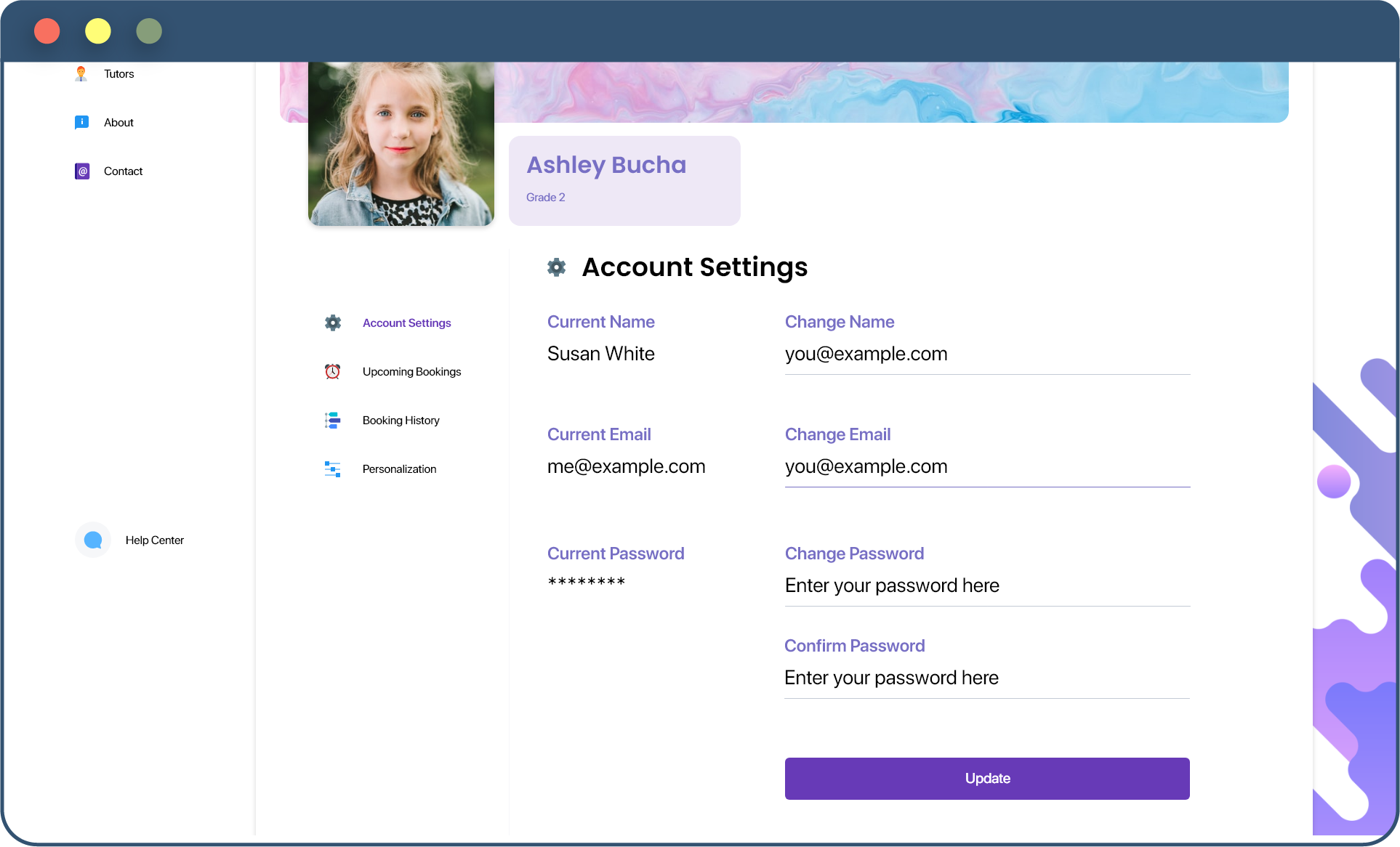 Education Nation Student Account Settings